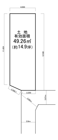 【土地図】 | 山田北山田町　建築条件無し売土地