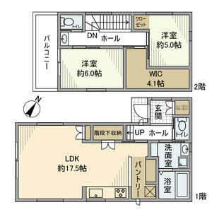 柏井町1丁目戸建の区画図