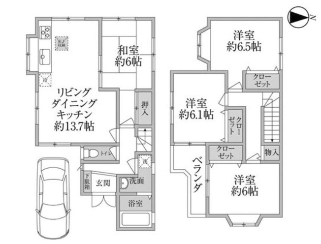 【間取り】 | 大枝沓掛町　一戸建