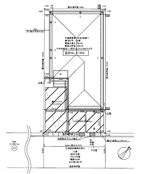 越谷市大沢 新築分譲住宅の区画図