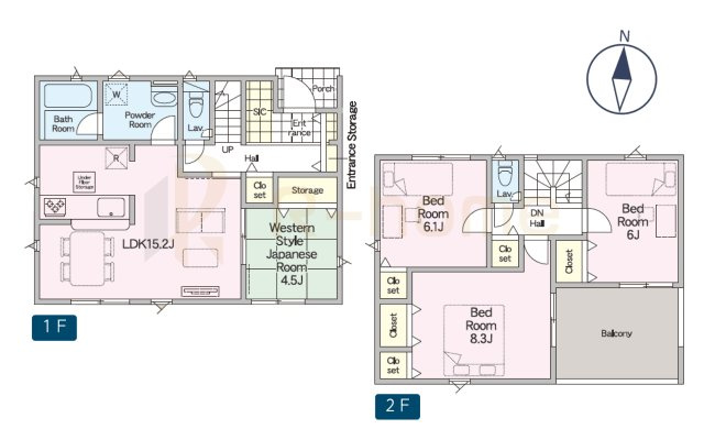 水戸市酒門町第18　新築戸建て　2号棟の間取り|4LDK＋SIC、土地面積175.96m2、建物面積96.38m2