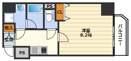 エスライズ東天満の間取り