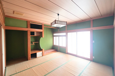 【和室】 | 平川市高木原田・6LDK中古住宅・シッター車庫付き | 一階和室8帖