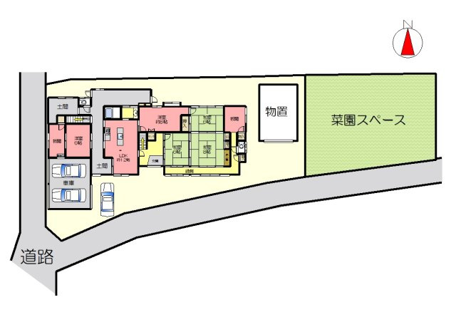 丹波市市島町酒梨の中古一戸建の区画図