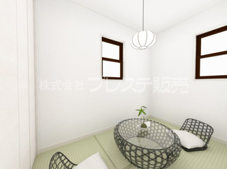 【和室】 | ３号地和室完成イメージ／ＬＤＫと続き間の和洋室はくつろぎの空間です♪
