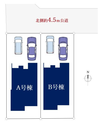 中野区上鷺宮5丁目 全2棟 A号棟の区画図|穏やかで暮らし心地の良いエリア
小中学校も近くお買い物施設も近くに揃い便利な立地