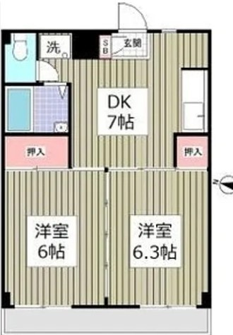 蓮田木下マンションの間取り