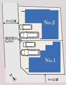 習志野市藤崎３丁目３２４②の区画図