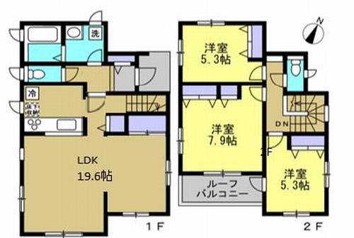 【間取り】 | 【仲介手数料０円】相模原市中央区淵野辺本町4丁目　中古戸建 | 相模原市中央区淵野辺本町4丁目　中古戸建