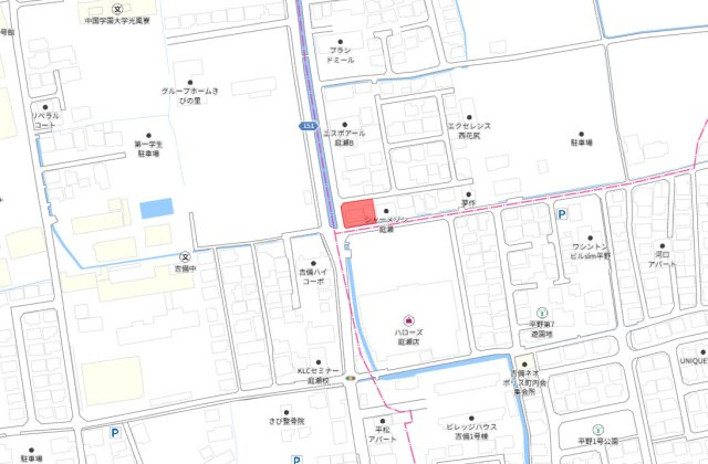北区西花尻　1区画の地図