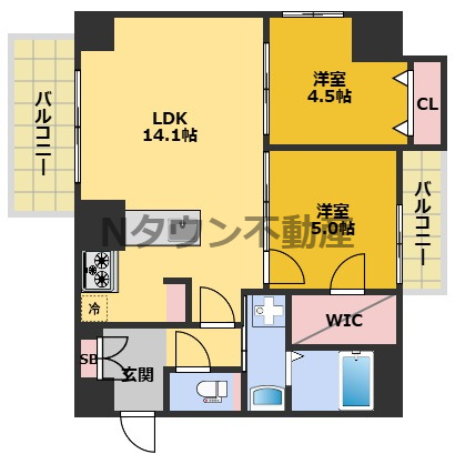【間取り】 | S-RESIDENCE高岳bresa(ブレサ) | 間取りです。