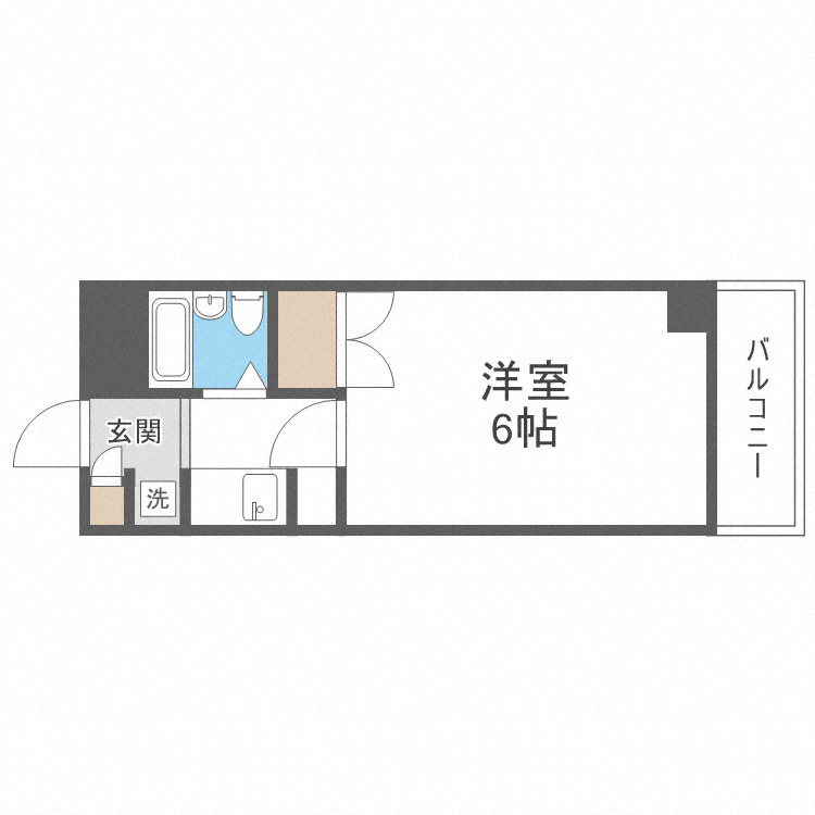 大阪市福島区海老江２丁目の賃貸マンションの間取り