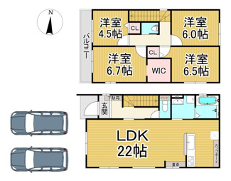 【間取り】 | 川西市大和西4丁目2の4　新築一戸建て