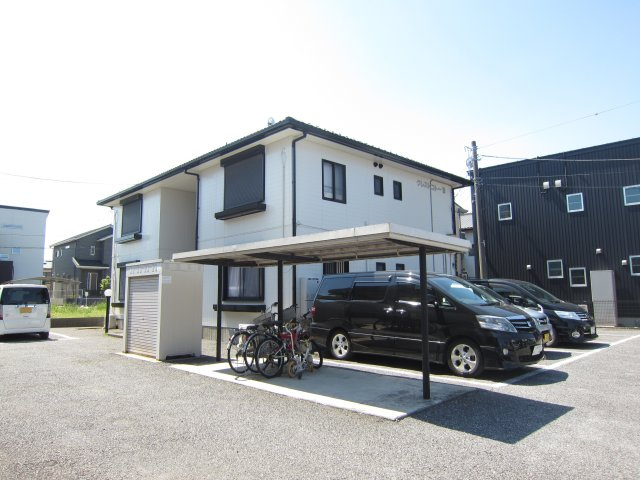 クレストコトーA棟の外観|駐輪場あります。