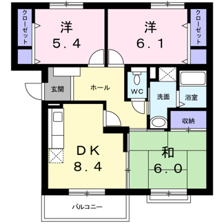【間取り】 | アーバンサクライＣ棟 | 間取図