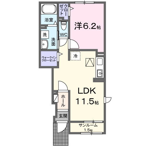 メゾン　サンフラワー　Ｃの間取り