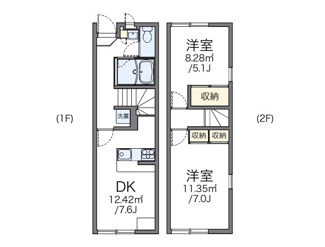 【間取り】 | レオパレスラ　ルーナＢ