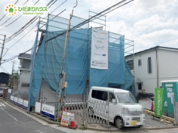 流山市東深井第4　新築戸建　1号棟の前面道路含む現地写真