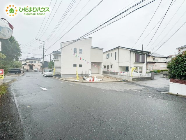 流山市東深井第4　新築戸建　1号棟の前面道路含む現地写真|接道：北西側5ｍ公道・北側6ｍ公道