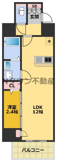 【間取り】 | S-RESIDENCE高岳bresa(ブレサ) | 間取りです。