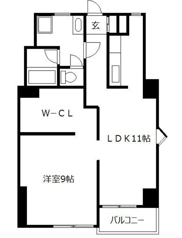 愛宕山ハイリビングの間取り