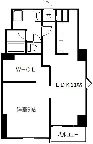 愛宕山ハイリビングの間取り