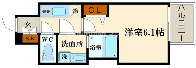 LC難波リオの間取り