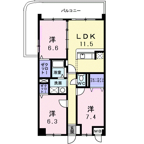 オーブ木太の間取り