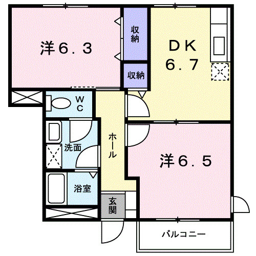 コーポフォレストＡの間取り