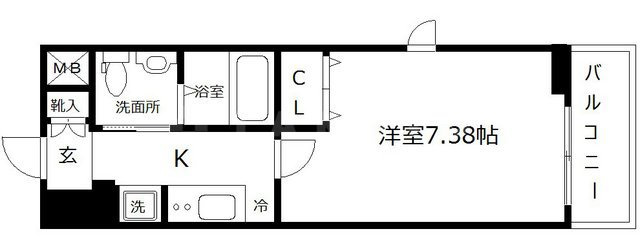 プライマル大阪天満宮(旧Drexel松ヶ枝)の間取り|プライマル大阪天満宮(旧:Drexel松ヶ枝)　開放感のある間取り