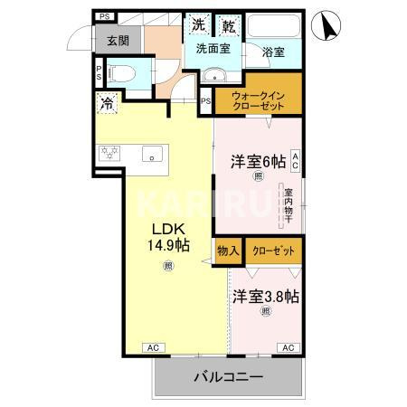 メゾンルル赤川の間取り
