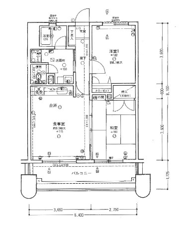 ライオンズマンション六ツ門【キャッシュバック対象物件】の間取り