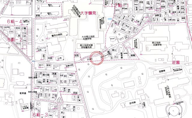 別府市荘園の地図