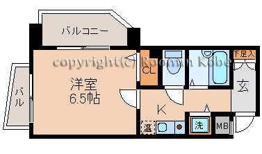 YKハイツ桜町の間取り|※反転