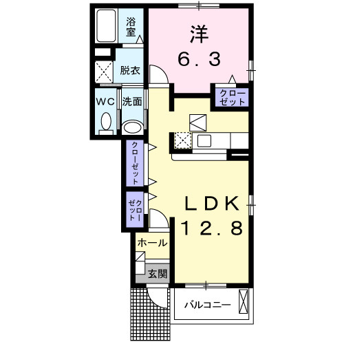 グラン・ポワールＡの間取り|間取図