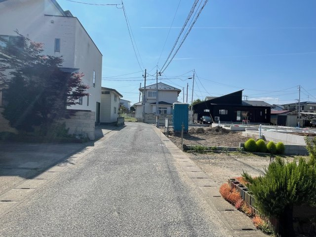 【新築戸建て】秋田市将軍野東第4　1号棟の前面道路含む現地写真|2026年7月3日撮影