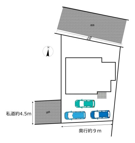 中古戸建　郡山市安積北井2丁目　安積第一小・安積中の区画図