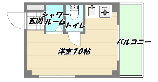 大阪市淀川区東三国６丁目の賃貸マンションの間取り