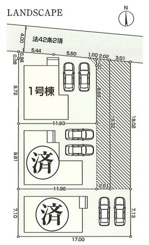 立川市西砂町3丁目　新築戸建全1棟の区画図