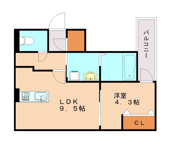 Louis Apartment 武庫川の間取り