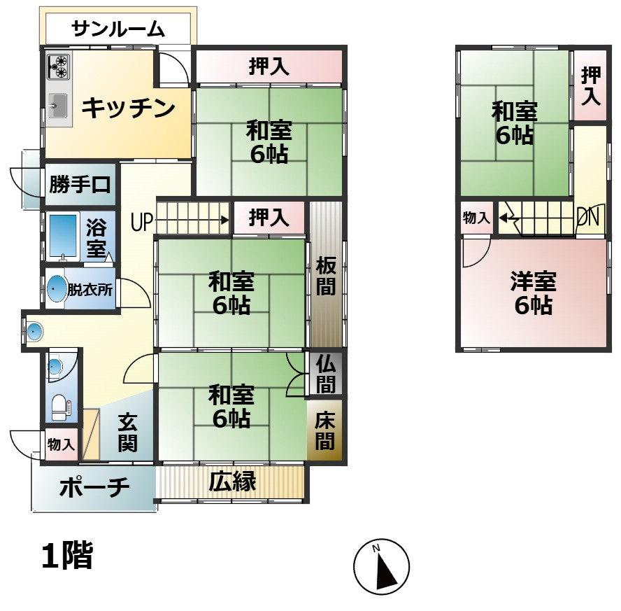 敦賀市新松島町中古戸建の間取り