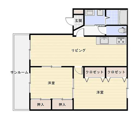 クレール大善寺の間取り|※別号室の間取りになります。