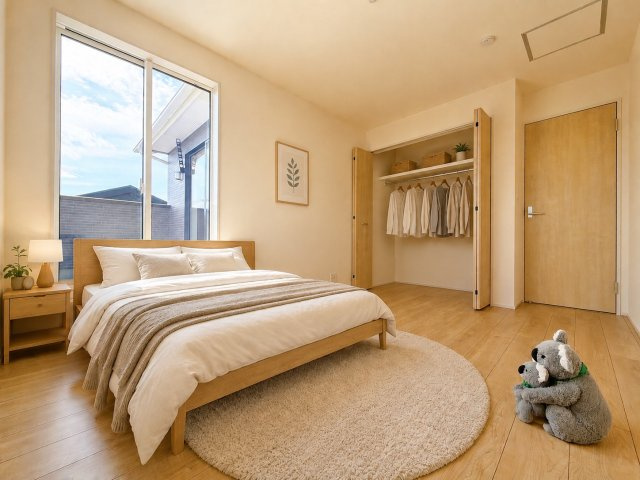 【洋室】 | 前橋市北代田町　新築住宅 | ※配置されている家具はAI加工によるものです。