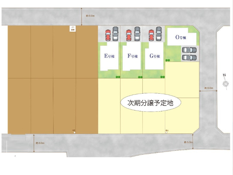 伊奈町栄１丁目46番　全8棟　Ｅ号棟の区画図