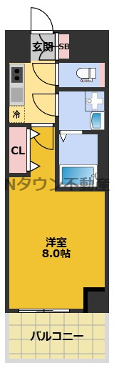 【間取り】 | S-RESIDENCE高岳bresa(ブレサ) | 間取りです。
