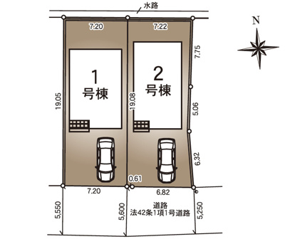 【区画図】 | Cradle garden　北沢又第１0　１号棟 | ★内覧予約でブランド米2kg★