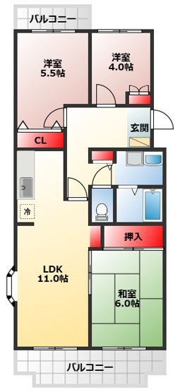 【間取り】 | エミネンス立矢