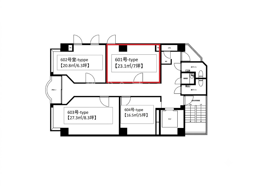 RE-016　テナントの間取り