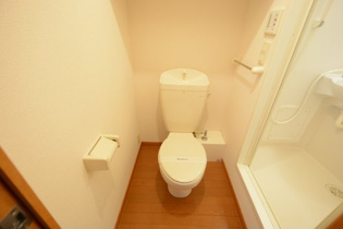 シンプルで掃除のしやすいトイレです♪