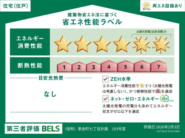 Ｍａｉｓｏｎ　ｄｅ　Ｌ’ｅｃｒｉｎ　Ｎ　メゾンドレカンエヌの設備|★このお部屋の省エネ性能ラベルです★